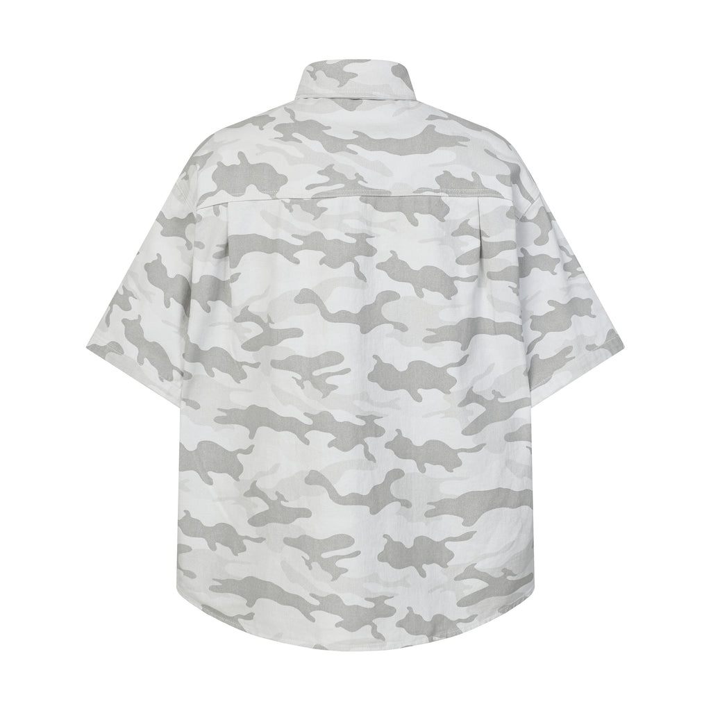 Camo Cargo Shirt - Light Grey