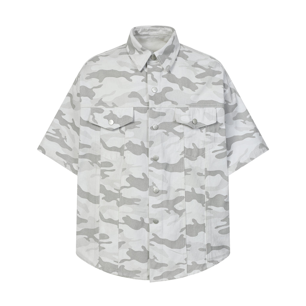 Camo Cargo Shirt - Light Grey