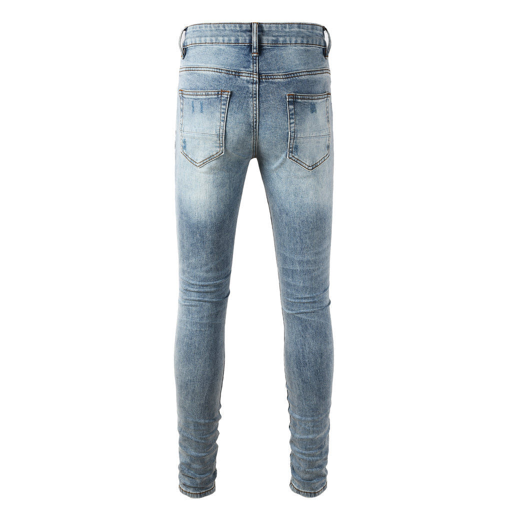 Ripped & Repaired Jean - Ice Blue