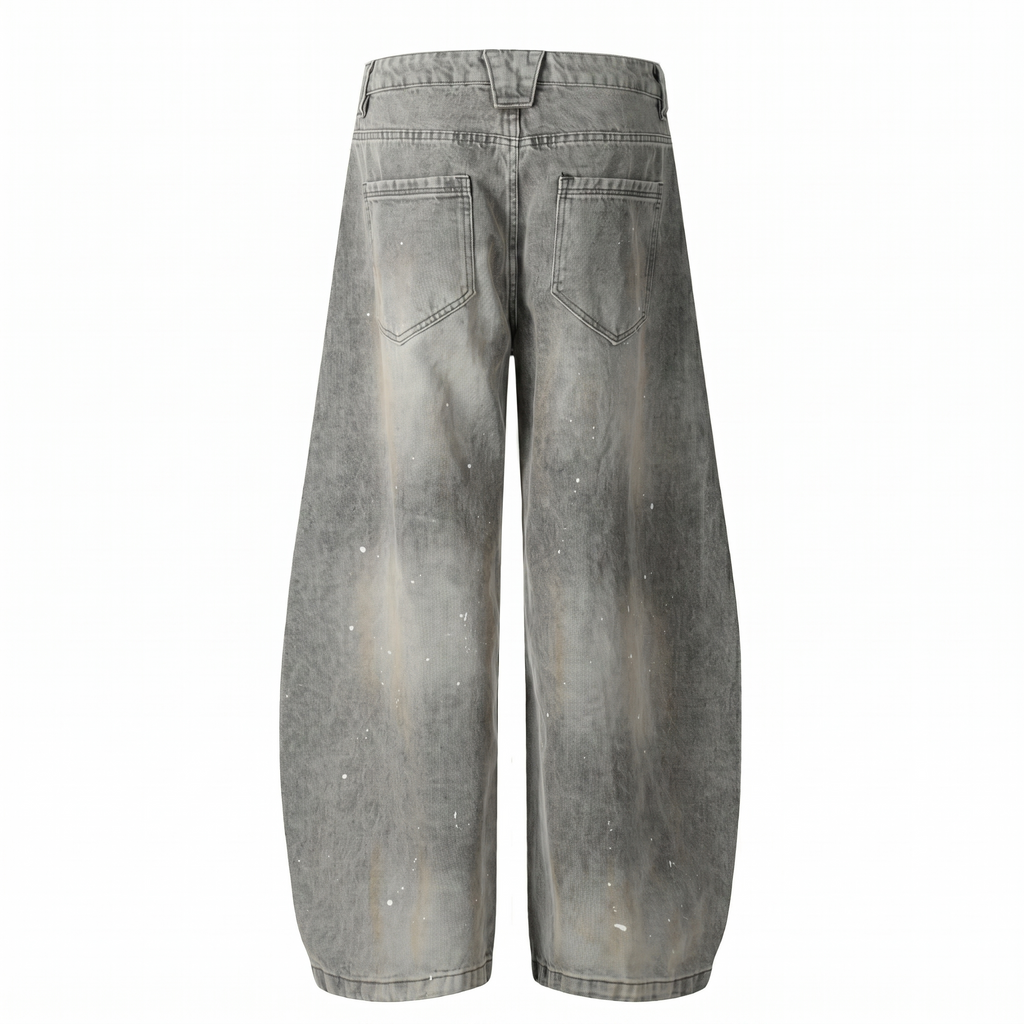 Oversized Baggy Wide Leg Denim Jean - Grey
