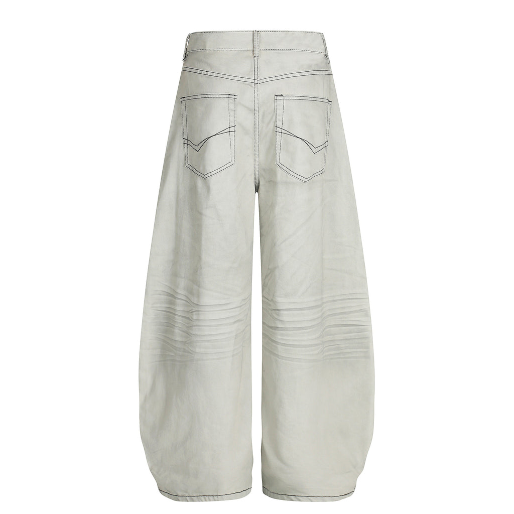 Oversized Baggy Wide Leg Denim Jean - White