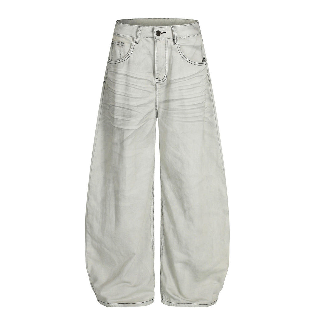 Oversized Baggy Wide Leg Denim Jean - White