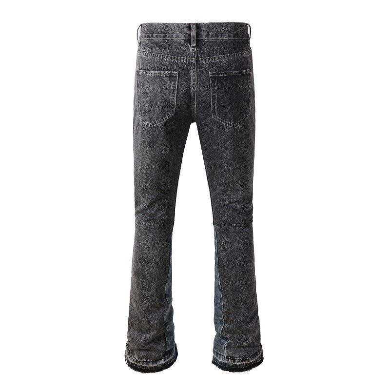 Flared Cargo Carpenter Denim Jean - Black