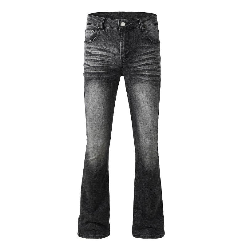Flared Denim Jean - Washed Black