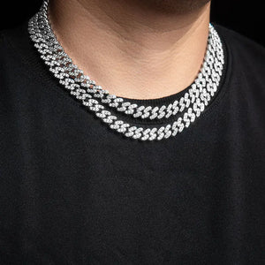 6mm Moissanite Silver Cuban Chain