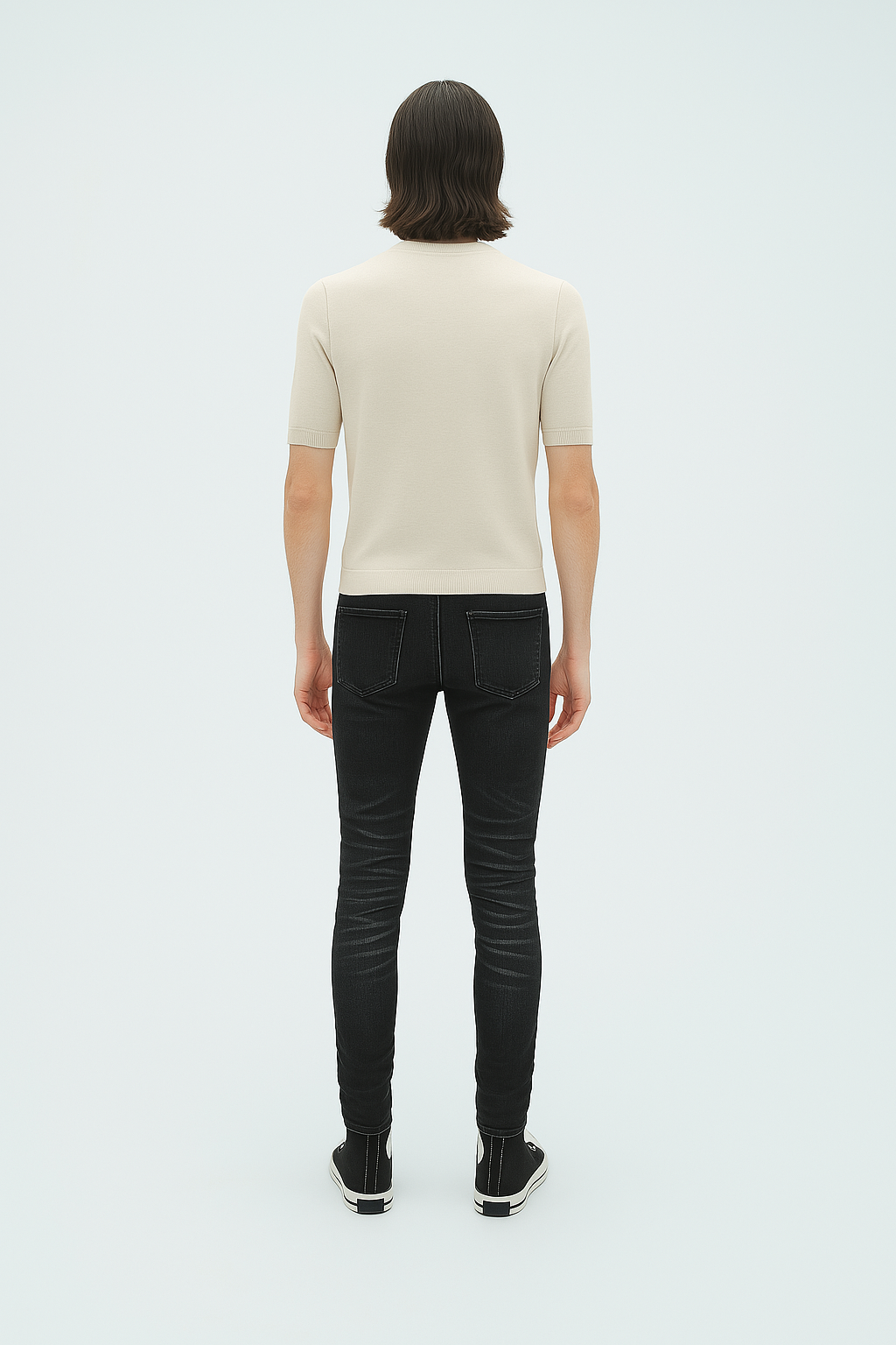 Repaired Rhinestone Jean - Black