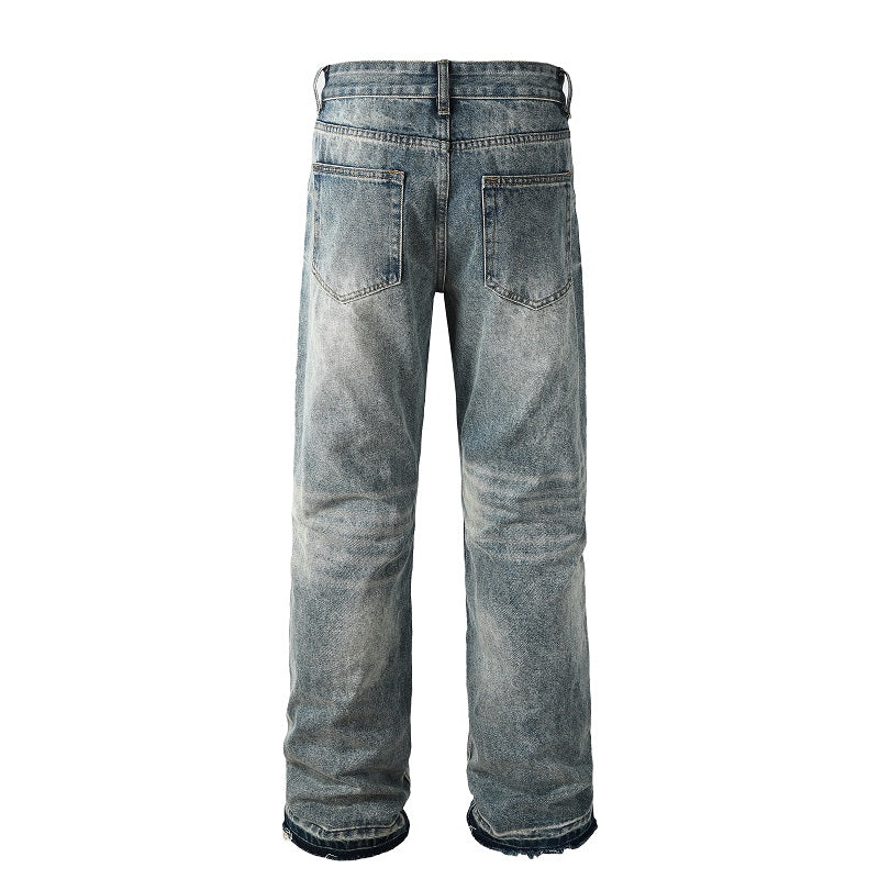 Ripped Baggy Denim Jean - Light Washed Blue