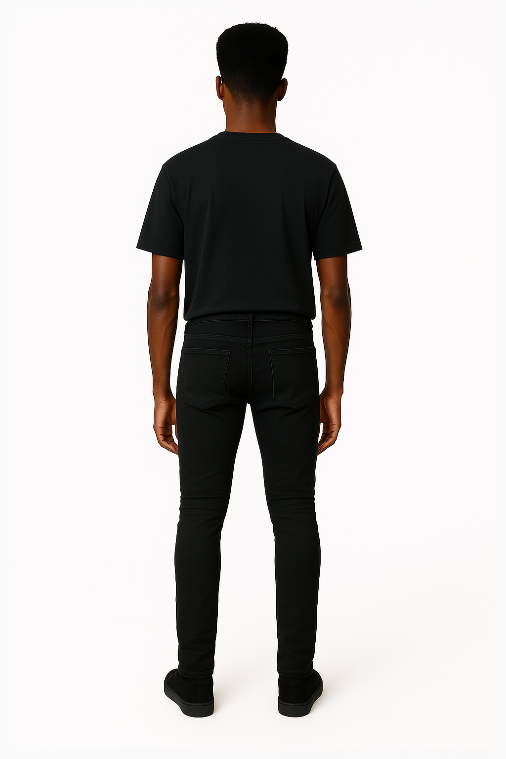 Ripped Rhinestone Jean - Black