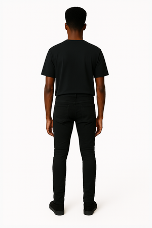 Ripped Rhinestone Jean - Black