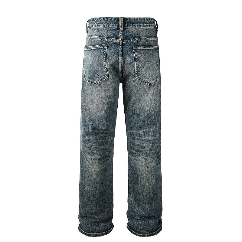 Straight Baggy Denim Jean - Stone Blue