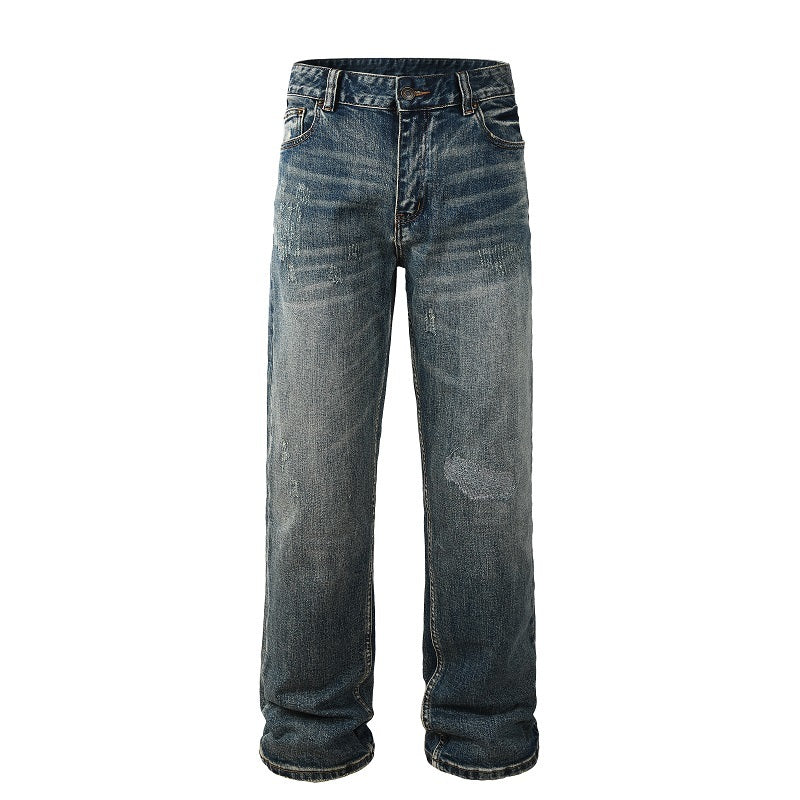 Straight Baggy Denim Jean - Stone Blue