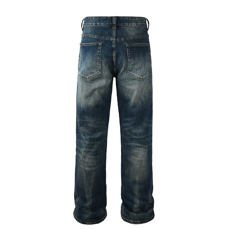 Straight Baggy Denim Jean - Washed Blue