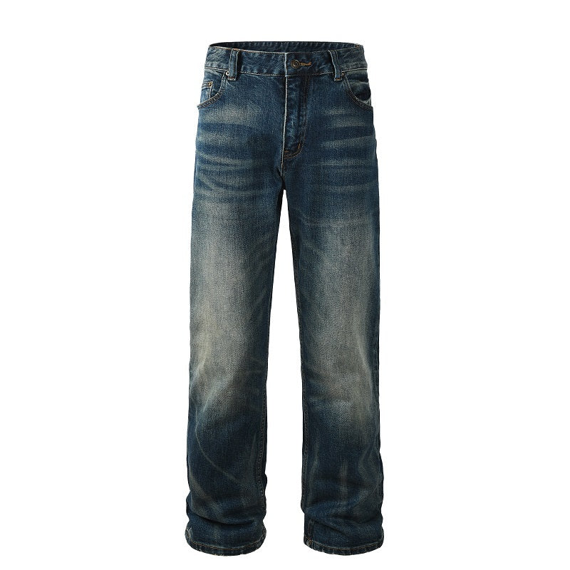 Straight Baggy Denim Jean - Washed Blue