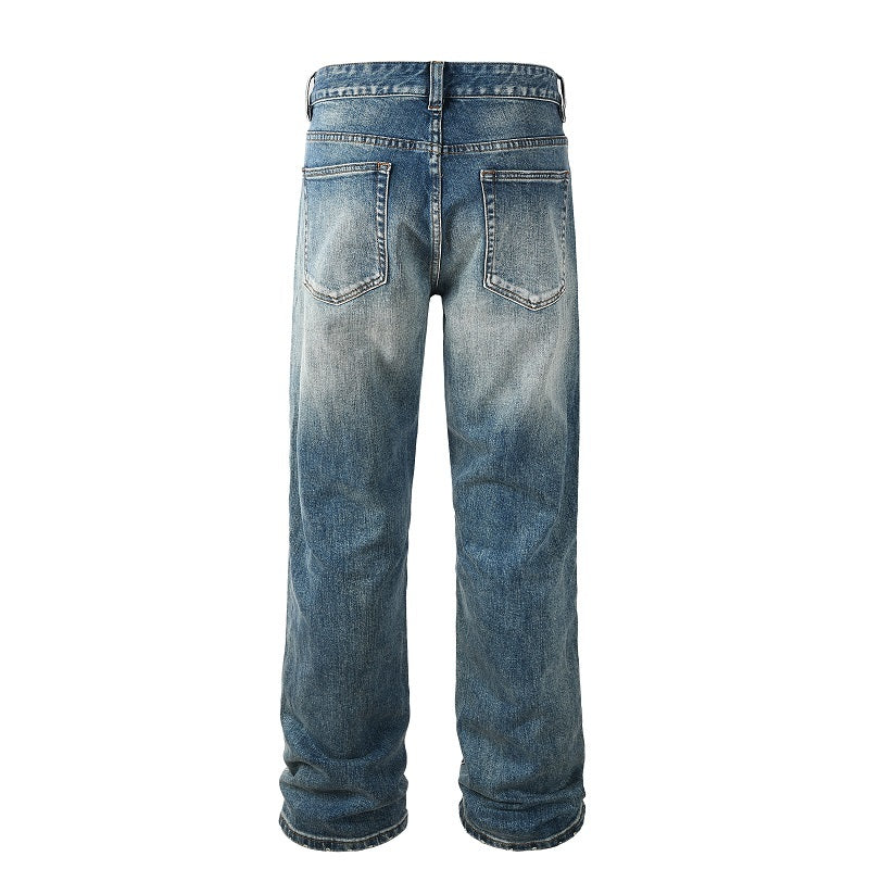 Straight Baggy Denim Jean - Light Blue
