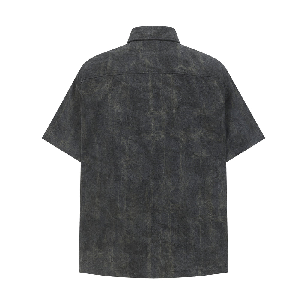 Boxy Crinkle Shirt - Black