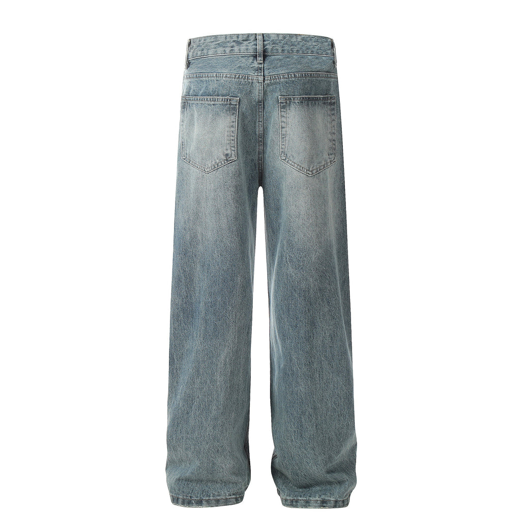 Straight Baggy Denim Jean - Blue