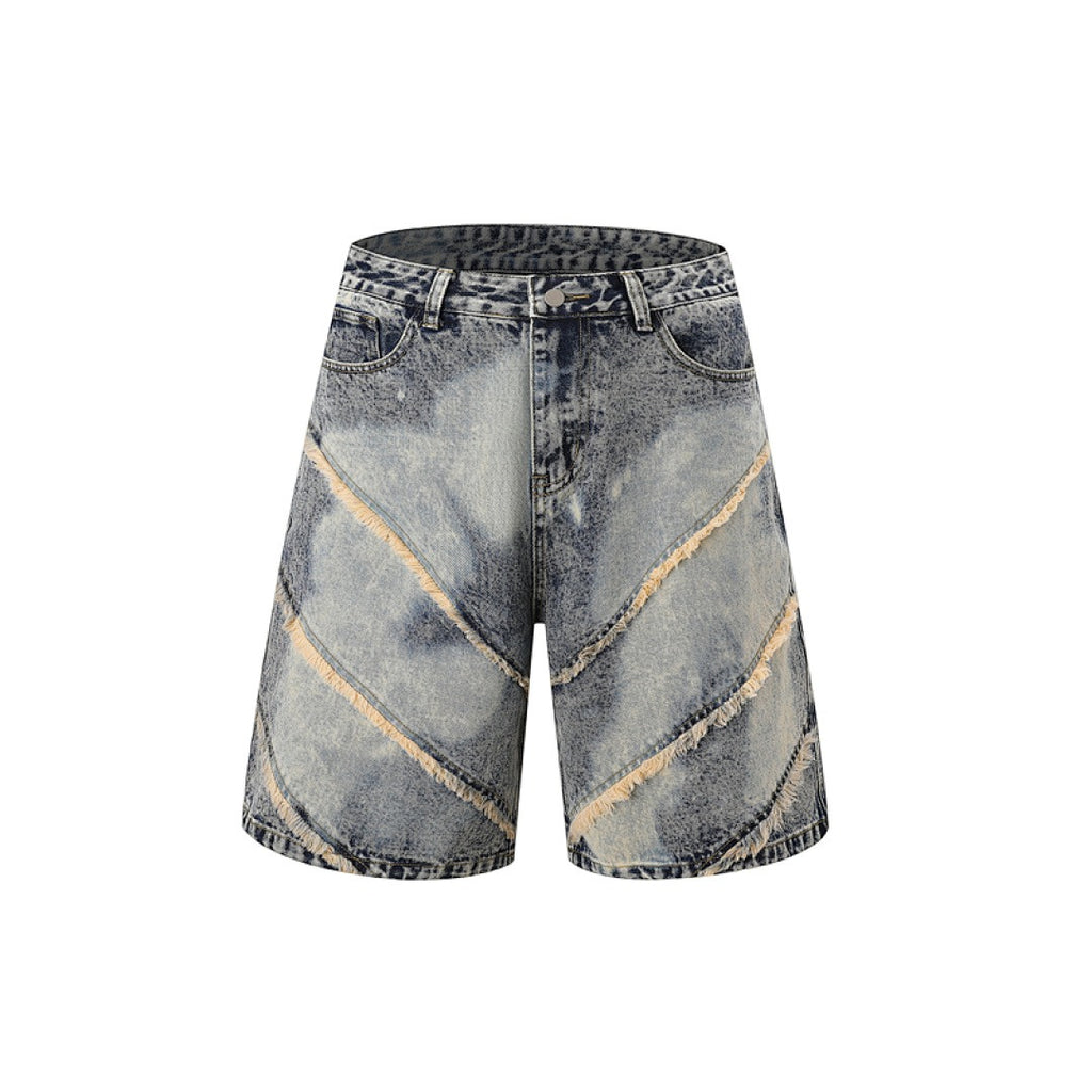 Acid Denim Shorts - Blue
