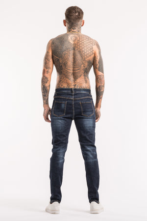 Slim Fit Essential Jeans - Dark Blue - SAINT JAXON