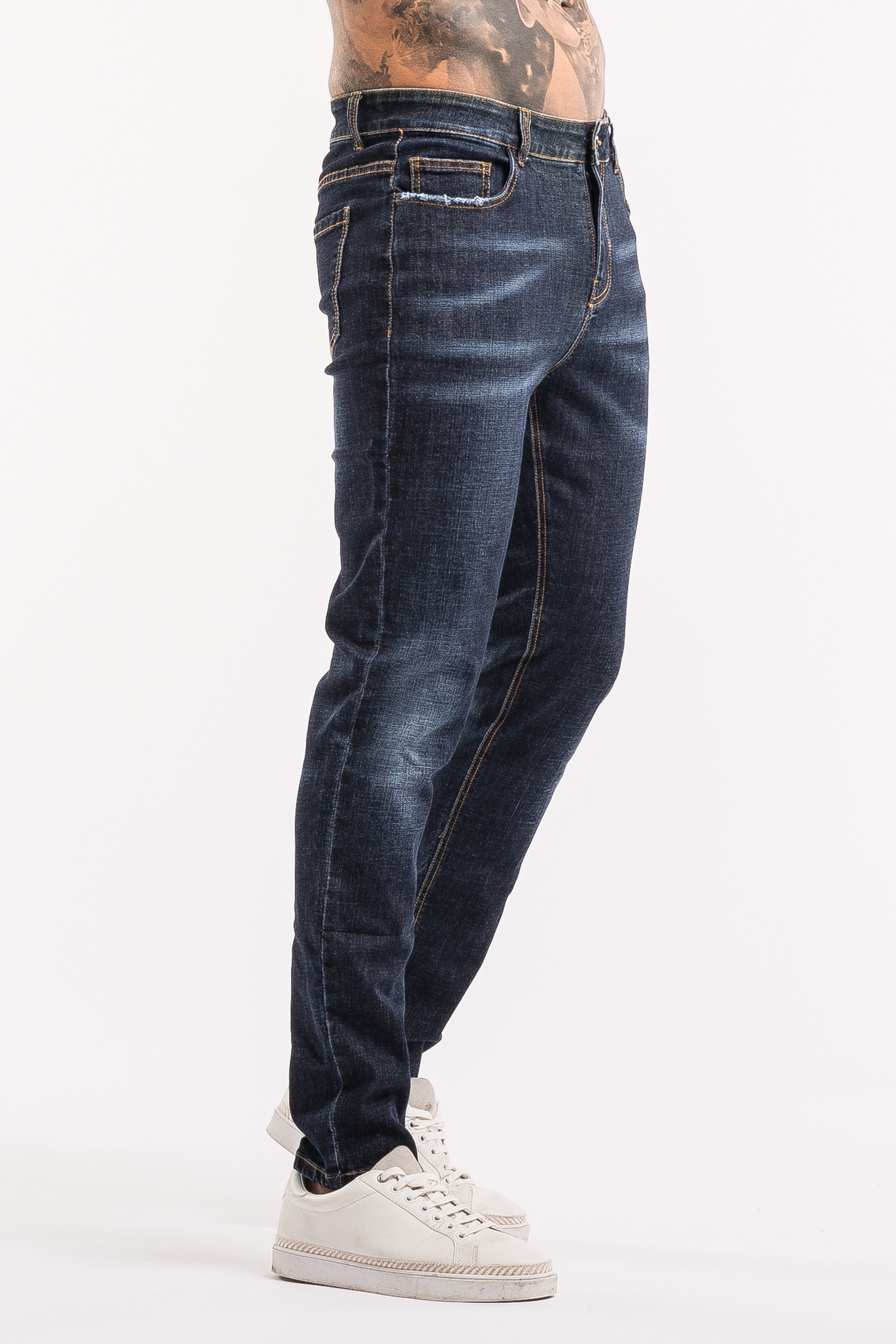 Slim Fit Essential Jeans - Dark Blue - SAINT JAXON