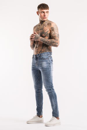 Slim Fit Essential Jeans - Blue - SAINT JAXON