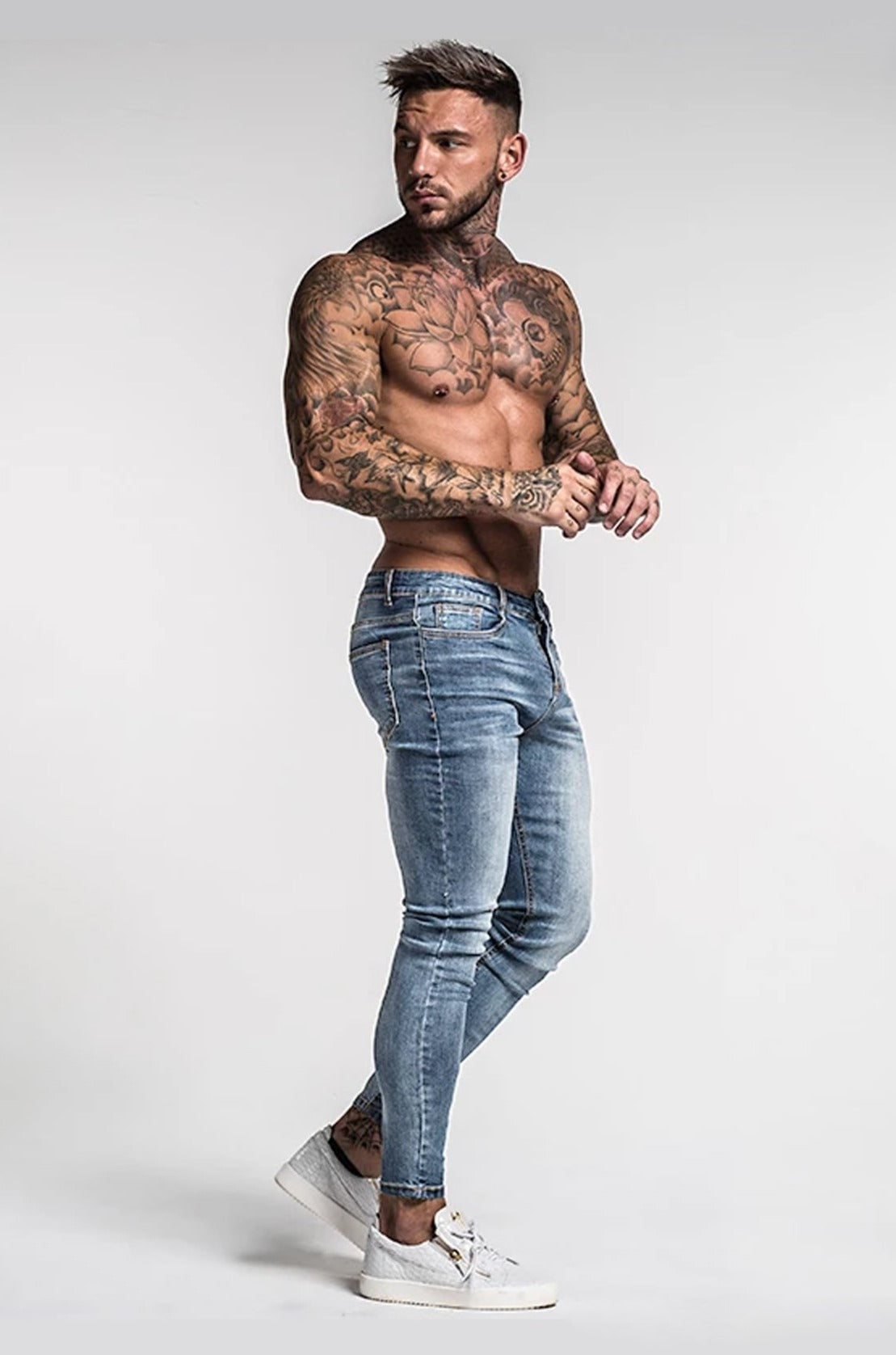 Spray on Skinny Jeans - Blue Fade - SVPPLY. STUDIOS 