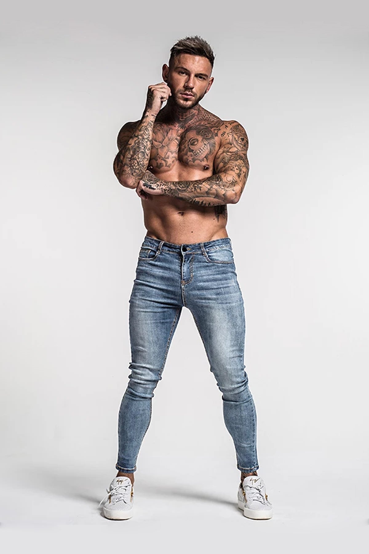 Spray on Skinny Jeans - Blue Fade - SVPPLY. STUDIOS 