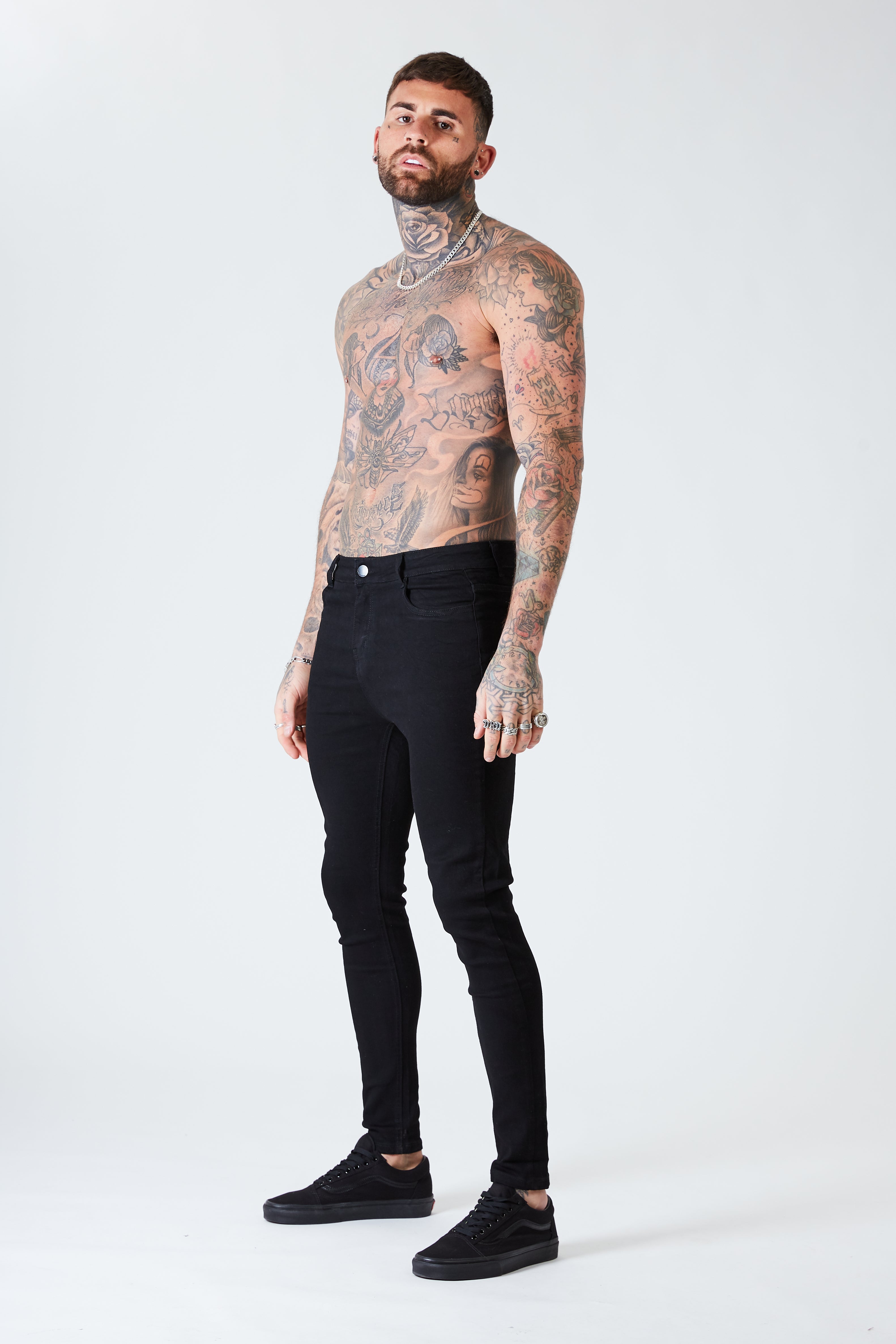 Black Super Skinny Spray on Stretch Jeans – Neutrl Clothing