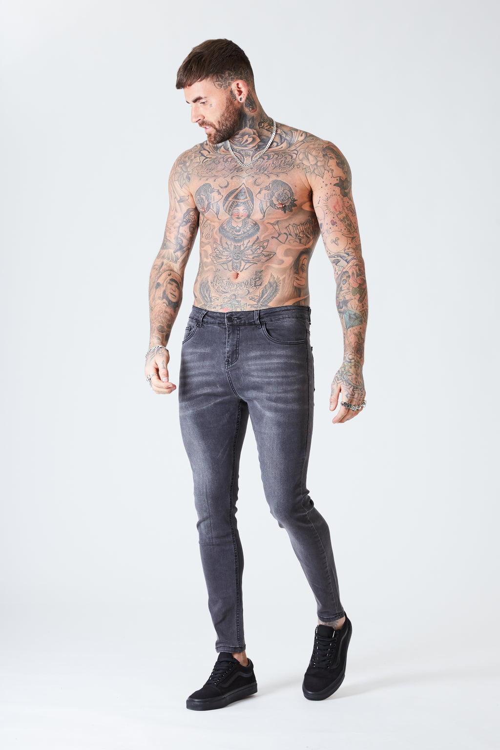 Super Skinny Spray On Jeans - Grey - SVPPLY. STUDIOS 