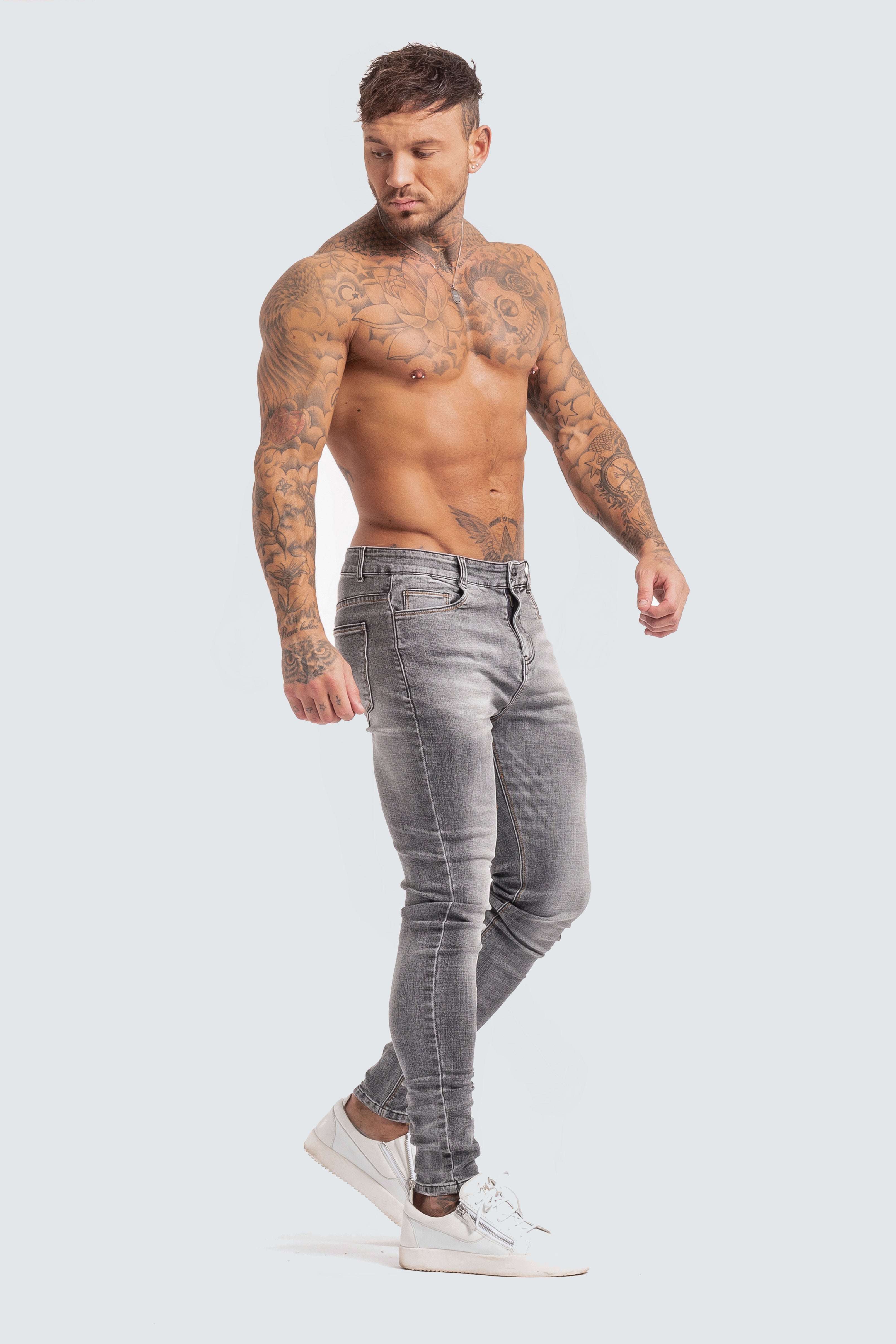 Skinny 'Essential' Jeans - Pewter Grey - SVPPLY. STUDIOS 
