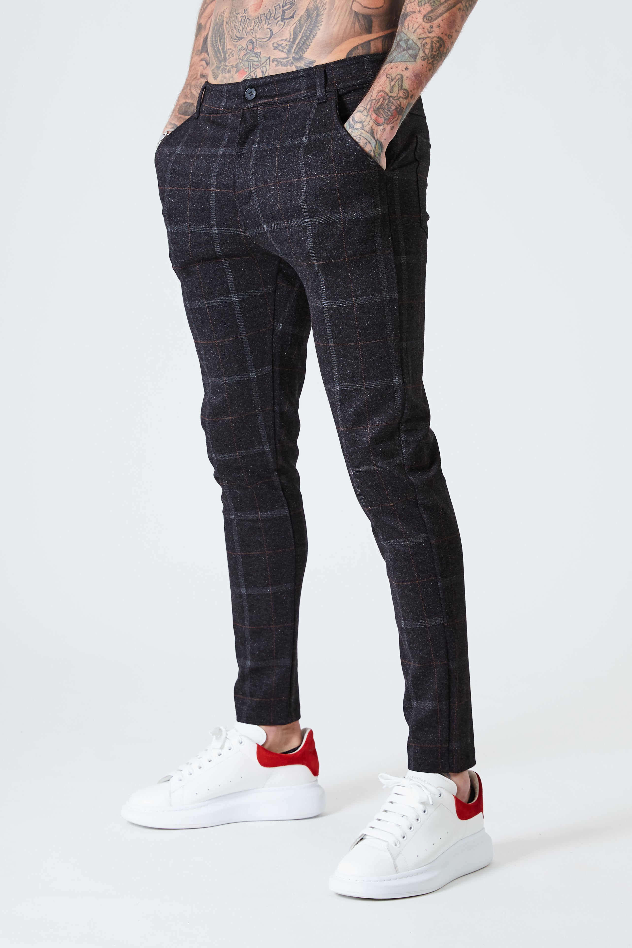 Luxe Check Trousers - Black - SVPPLY. STUDIOS 